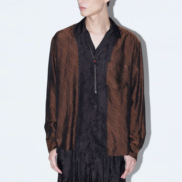 Paisley Jacquard Shirt - Brown
