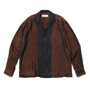 TOGA-Paisley-Jacquard-Shirt-Brown