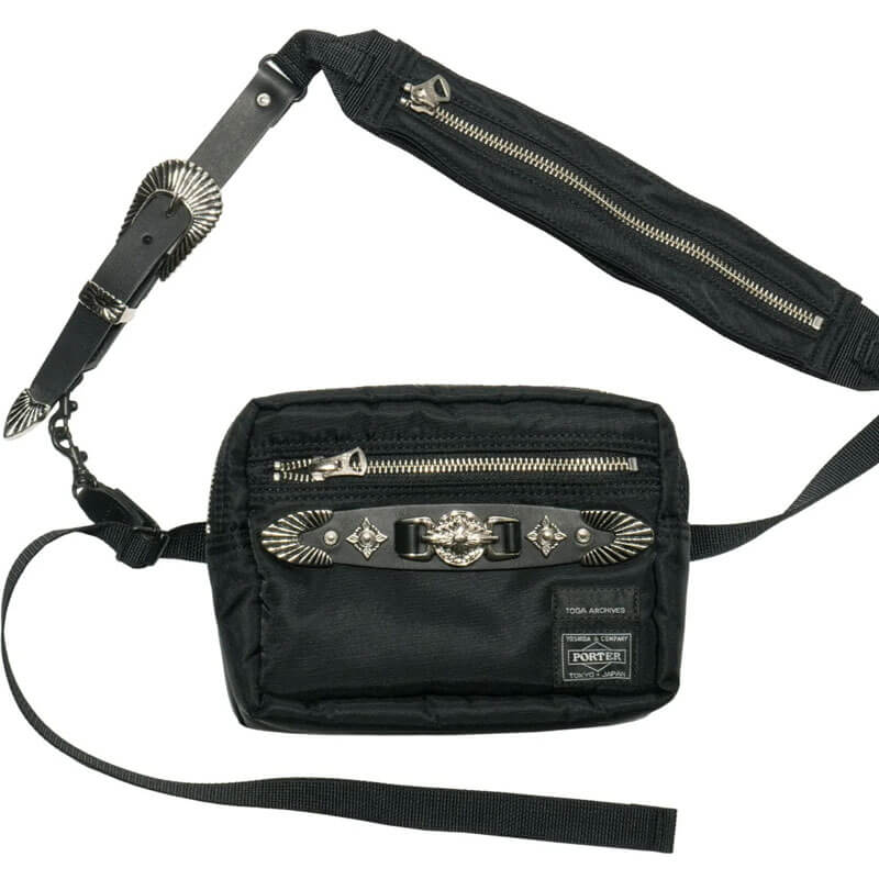 TOGA x PORTER Embellished Belt Bag - Black