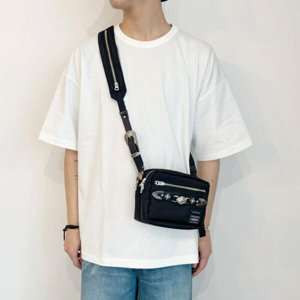 TOGA x PORTER Embellished Belt Bag - Black | THEROOM