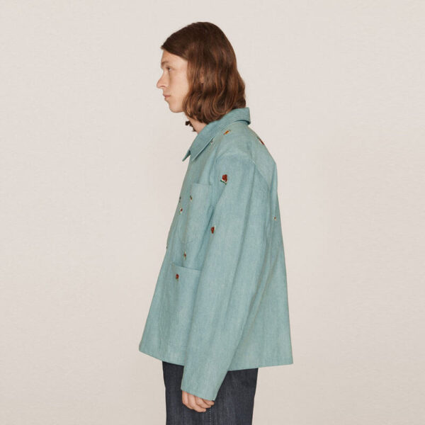 Labour Chore Jacket - Indigo Bleached