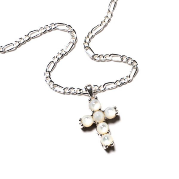 MAPLE Cross Chain - Silver / Mother of Pearl