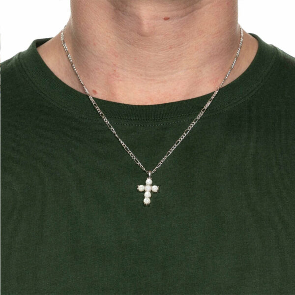 MAPLE Cross Chain - Silver / Mother of Pearl