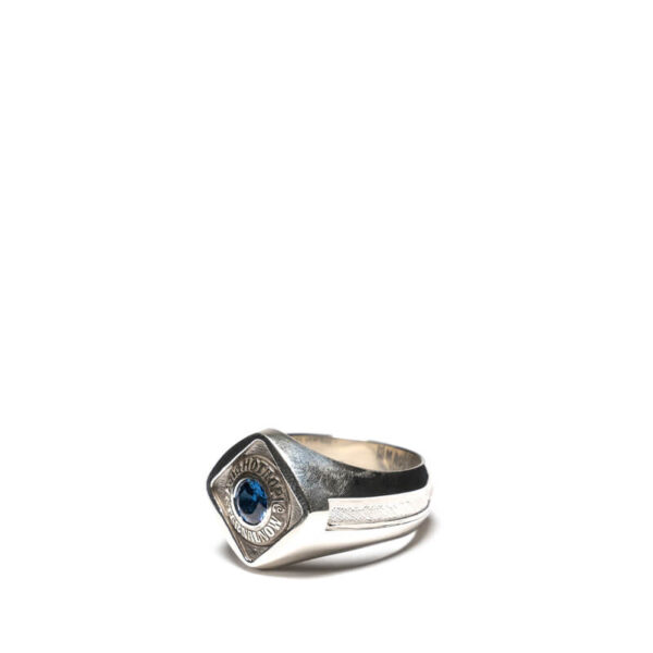 MAPLE psychotropic class ring silver sapphire 2