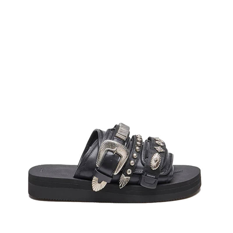 Suicoke Moto Cab Toga Sandals Woman Black in Leather - Size: 5