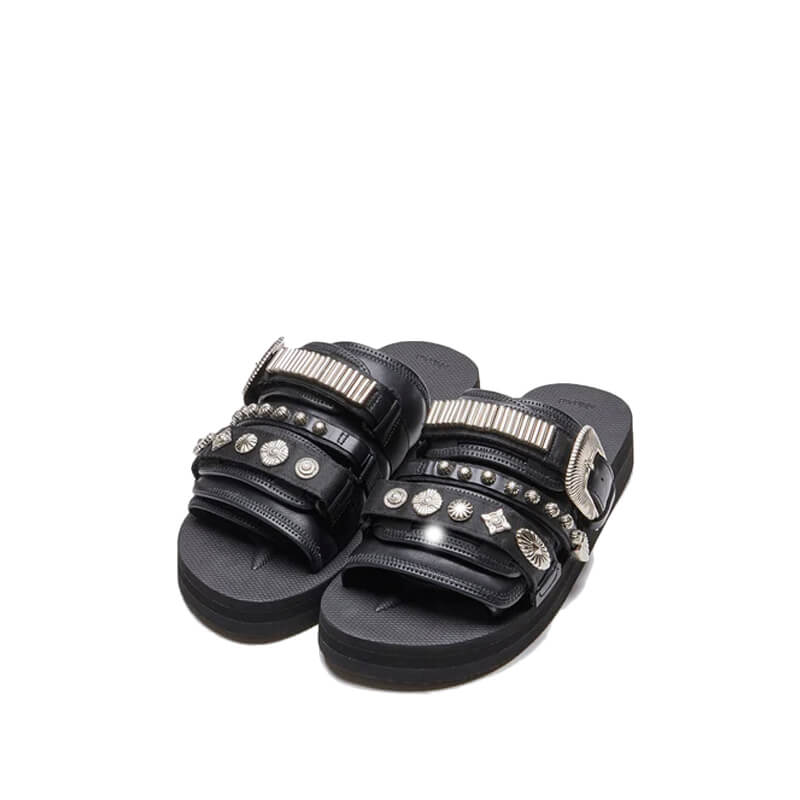 Suicoke Moto Cab Toga Sandals Woman Black in Leather - Size: 5