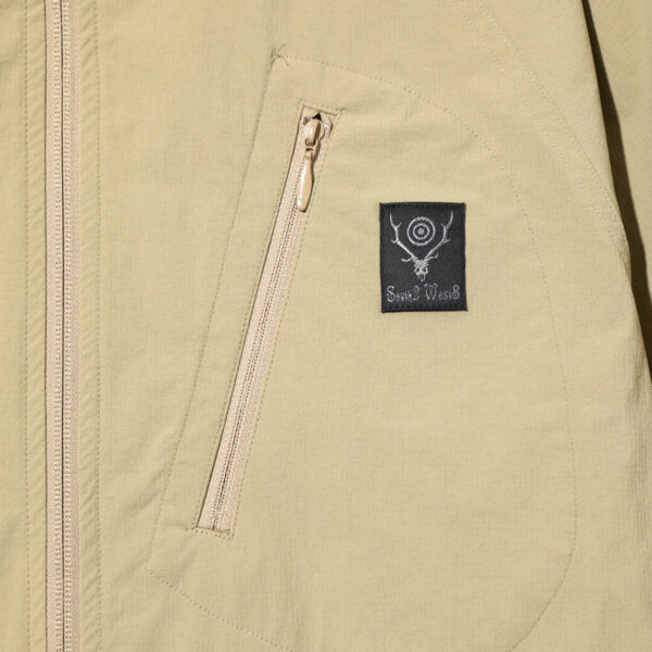 SOUTH2 WEST8 SL Zipped Trail Shirt - Beige