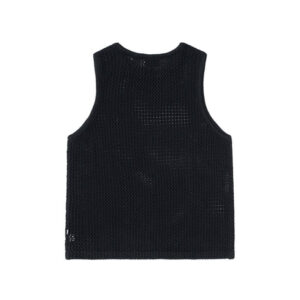 STUSSY O'Dyed Mesh Tank - Solid Black