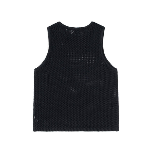 STUSSY O'Dyed Mesh Tank - Solid Black