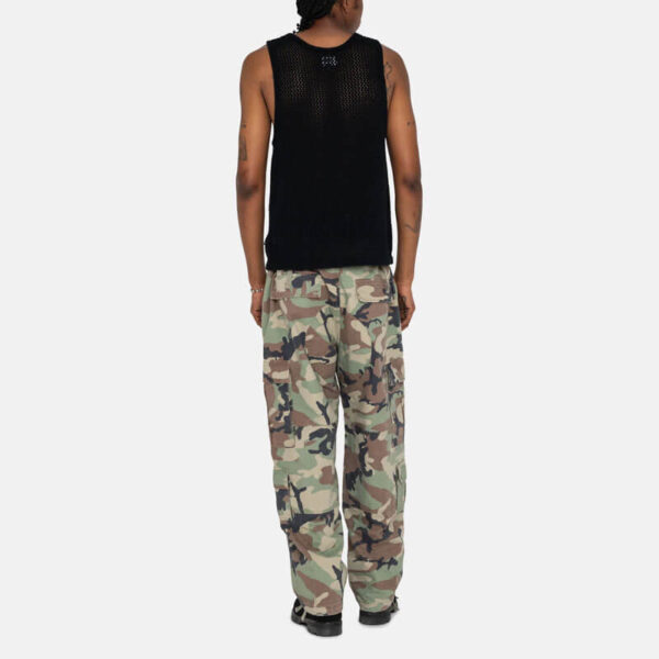 STUSSY O'Dyed Mesh Tank - Solid Black