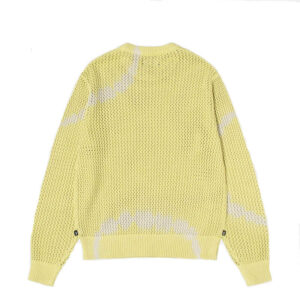STUSSY Pig Dyed Loose Gauge Sweater - Tie Dye Yellow
