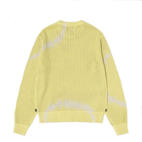STUSSY Pig Dyed Loose Gauge Sweater - Tie Dye Yellow