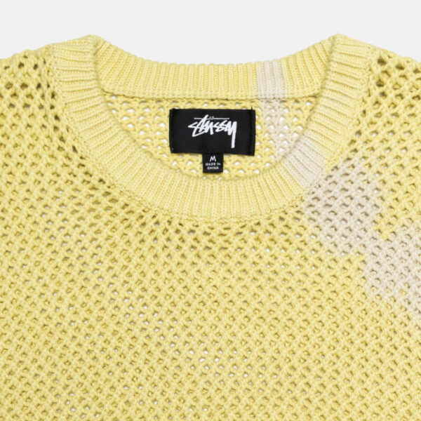 STUSSY Pig Dyed Loose Gauge Sweater - Tie Dye Yellow