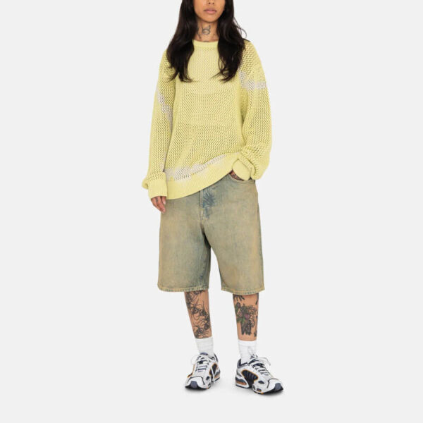 STUSSY Pig Dyed Loose Gauge Sweater - Tie Dye Yellow