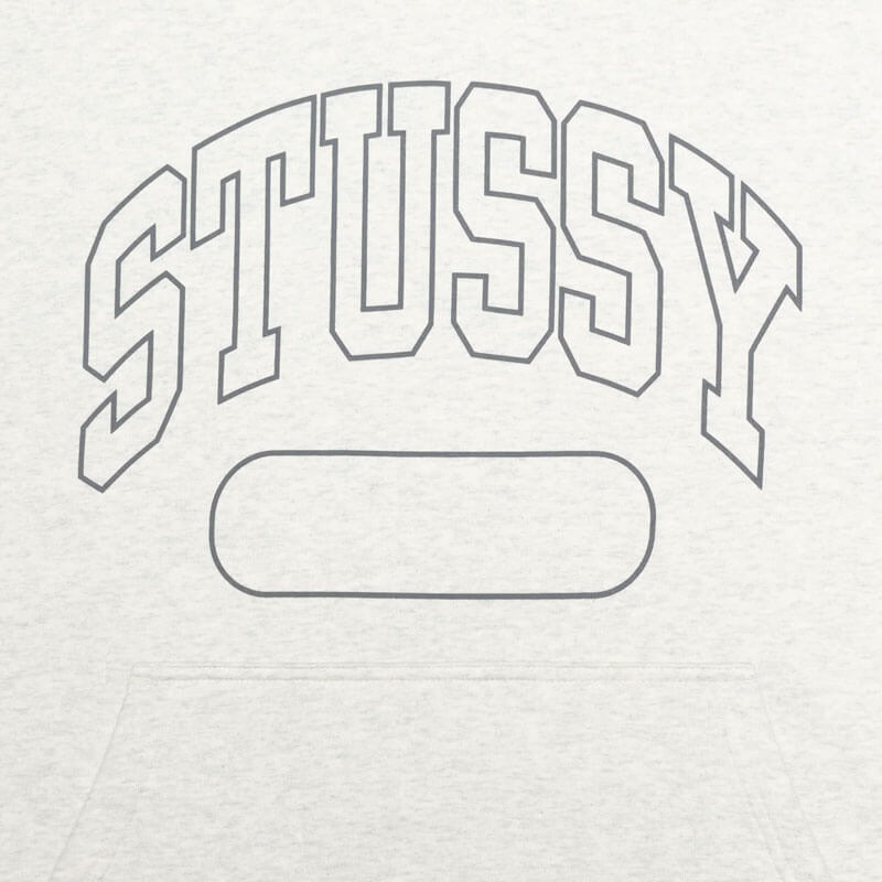 STUSSY SS Boxy Cropped Hood - Ash Heather | THEROOM