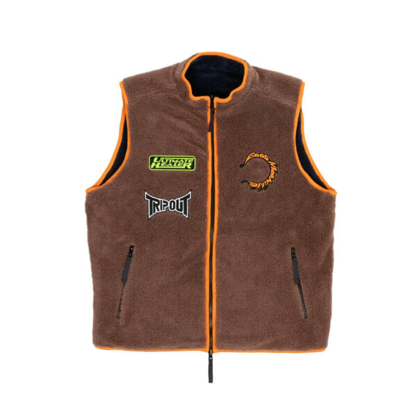 GMT reversible polar fleece zip thru vest abyss1