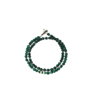 MIKIA 4mm stone double wrap bracelet malachite1