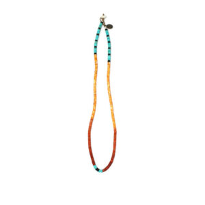 MIKIA Heishi Beads Necklace - Spiny Oyster / Coral / Turquoise