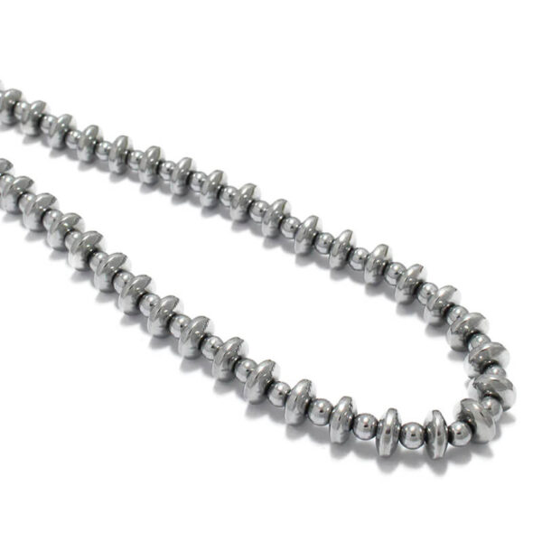 MIKIA vintage denim bandana hematite necklace silver3