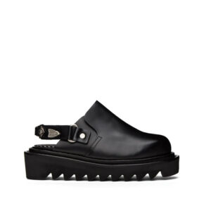 TOGA round toe mules black 1