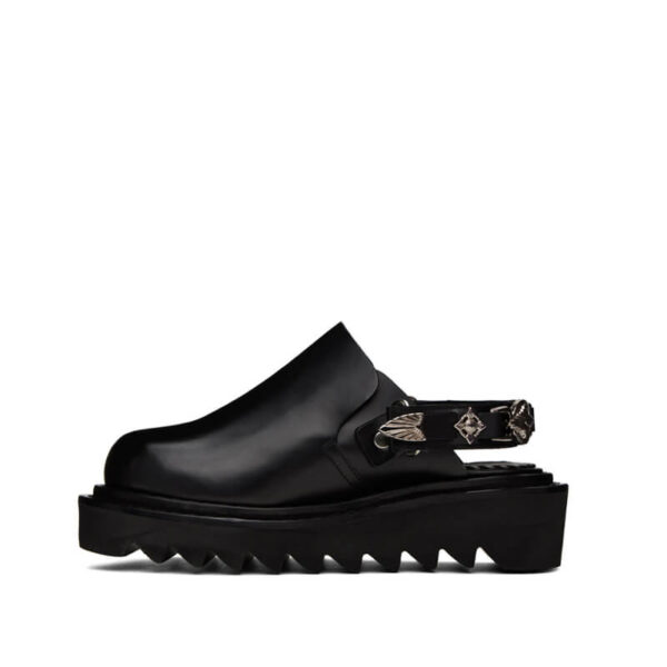 TOGA round toe mules black 3