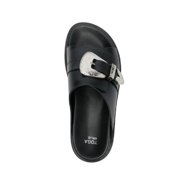 TOGA western buckle sandals black 2