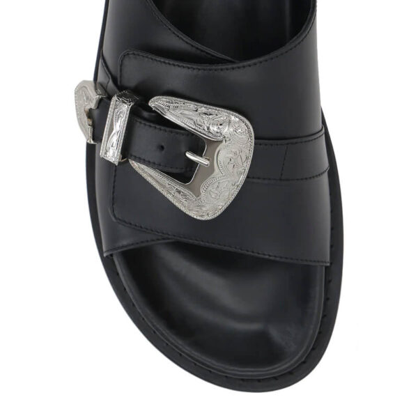 TOGA western buckle sandals black 3