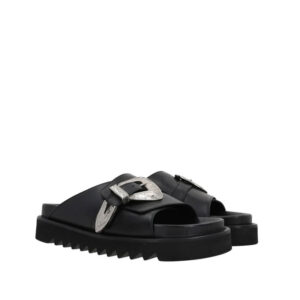 TOGA western buckle sandals black 4