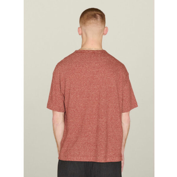 YMC Triple Stripe Tee - Red / Ecru