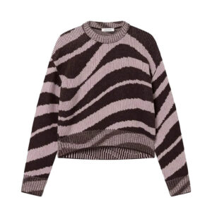 WOODWOOD Jimmy Wavey Stripe Jumper Light Purple1