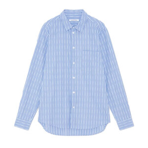 WOOD WOOD Timothy Tattoo Stripe Shirt - Azure Blue