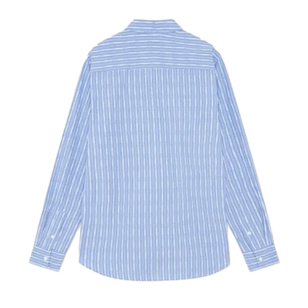 WOODWOOD Timothy Tattoo Stripe Shirt Azure Blue2