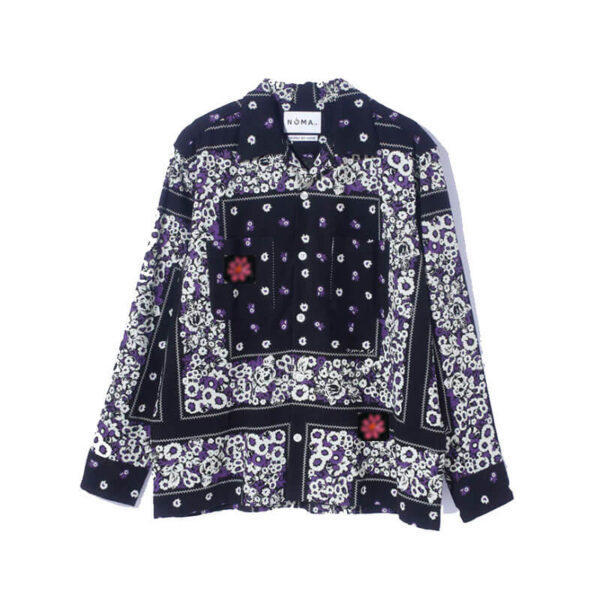 ADISH-x-NOMA-T.D.-Embroidered-Flannel-Shirt Black
