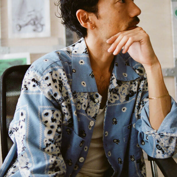 ADISH-x-NOMA-T.D.-Embroidered-Flannel-Shirt-Blue