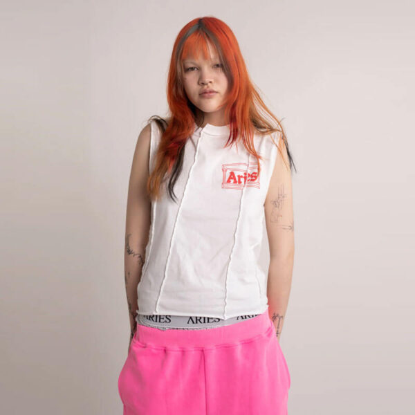 Offset Vest - White