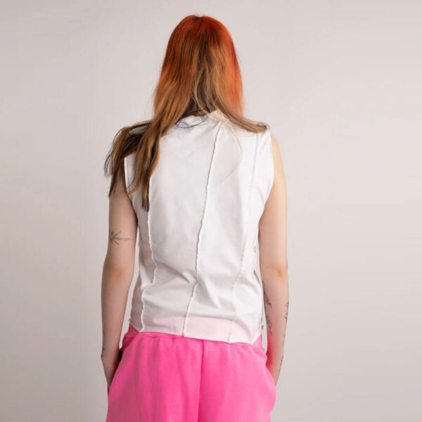 Offset Vest - White