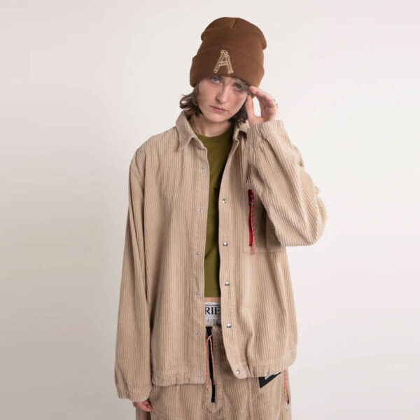 ARIES-ARISE-Corduroy-Over-Shirt-Beige