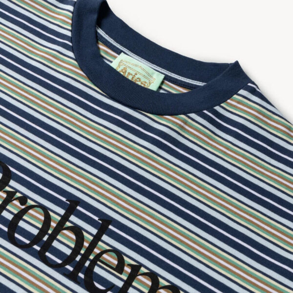 ARIES-ARISE-Stripe-No-Problemo-Tee-Blue-Multi