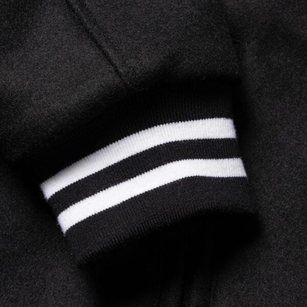 Wool Varsity Jacket - Black