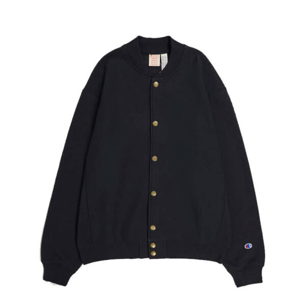 CHAMPION-REVERSE-WEAVE-Bomber-Sweatshirt-Black