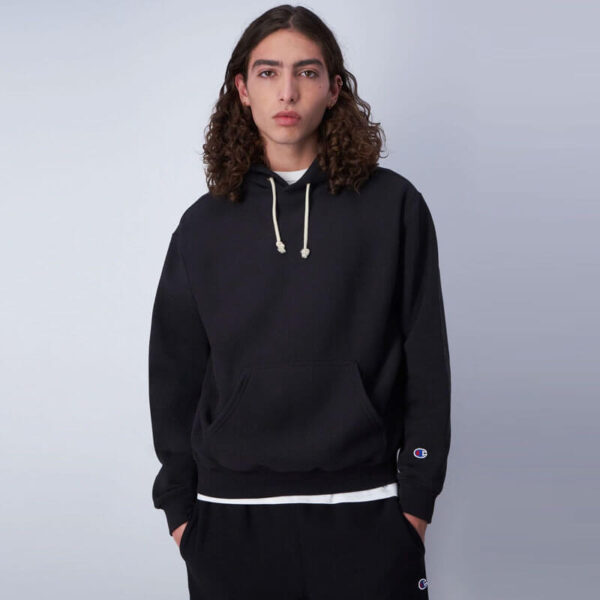 CHAMPION-REVERSE-WEAVE-Classic-Hoodie-Black