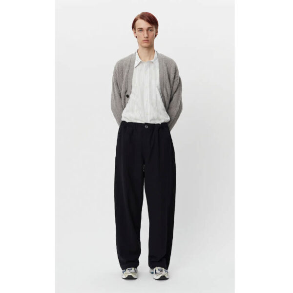 MFPEN Easy Trousers - Black Seersucker