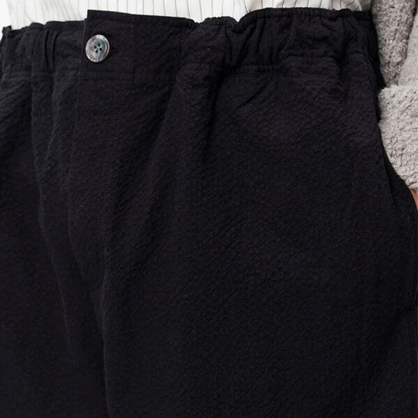 MFPEN Easy Trousers - Black Seersucker