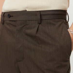 MFPEN Formal Trousers - Brown Mud Wool