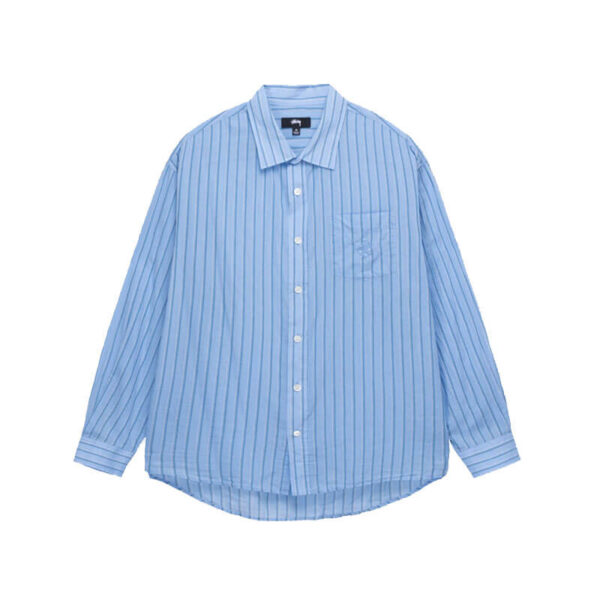 STUSSY-Light-Weight-Classic-Shirt-Blue-Stripe