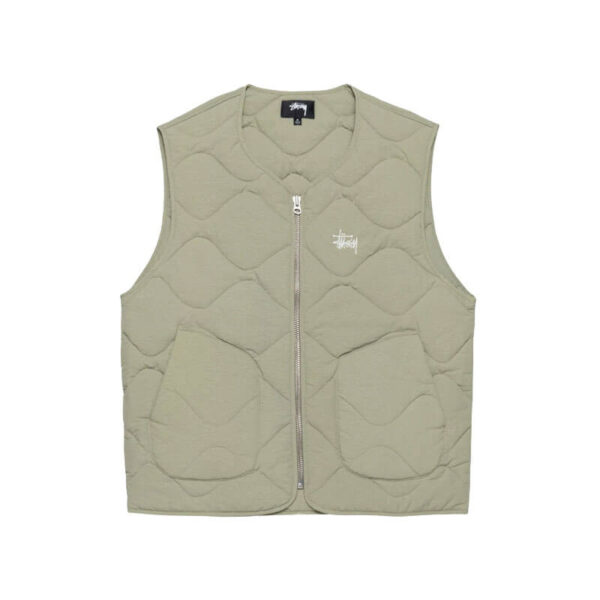 STUSSY-Recycle-Nylon-Liner-Vest--Coyote