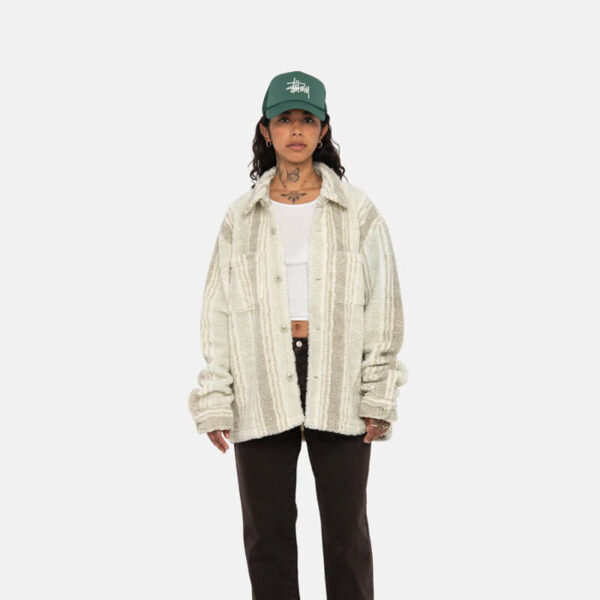 STUSSY-Stripe-Sherpa-Shirt-Natural