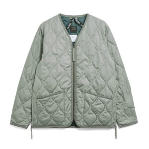 TAION Military Zip V-Neck Jacket - Dark Sage Green