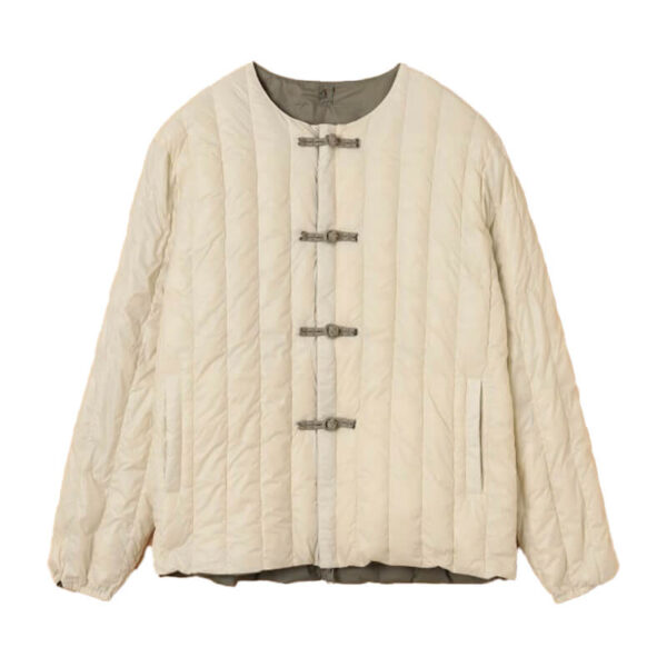 TAION for BEAMS LIGHT Reversible China Jacket - Off White / Sage