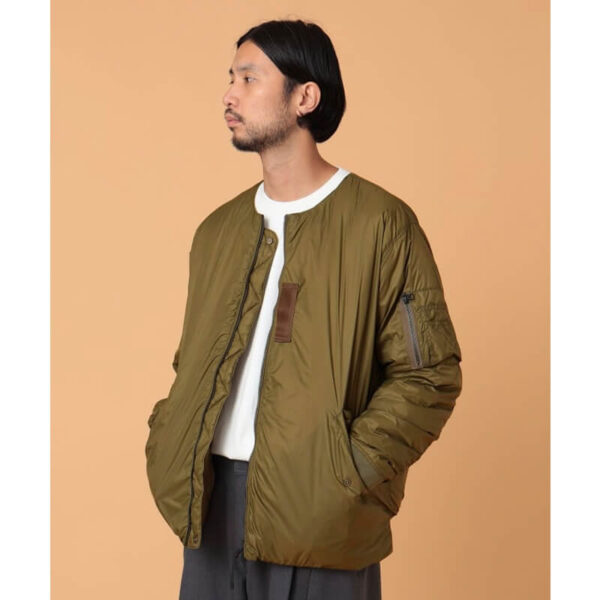 TAION for BEAMS LIGHT Reversible MA-1 Jacket - Olive / Beige